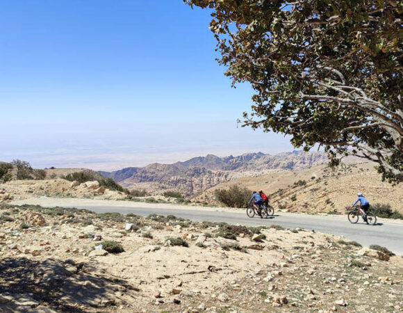 Last km mountain biking to Little Petra